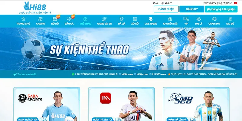 Sảnh thể thao Hi88 với nhiều ưu điểm vượt trội thu hút hội viên